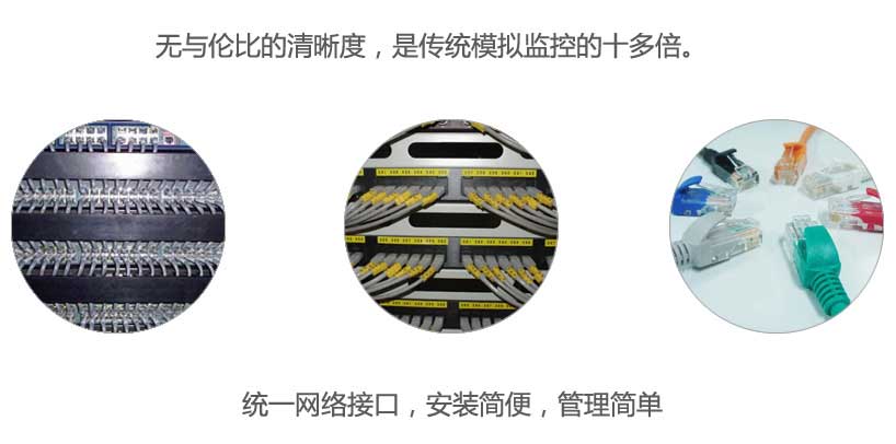 高清网络摄像机清晰度是模拟的十多倍，安装简单，管理方便