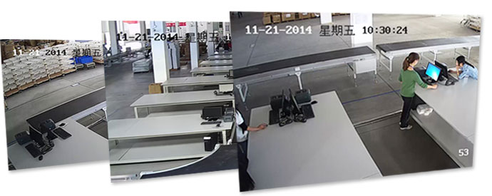 仓库传送带物品高清监控系统