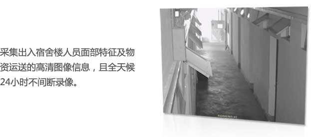建筑工地宿舍楼通道高清视频监控