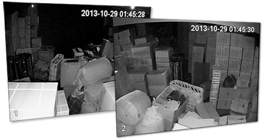 停车场监控记录小贼偷后视镜全过程