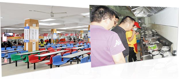 校园考场食堂用餐区、厨房操作间安装红外高清监控摄像机